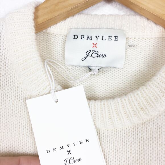 NWT J. Crew X Demylee Rosalie Pullover Sweater Size XS Wool Mohair Crewneck - Picture 5 of 13